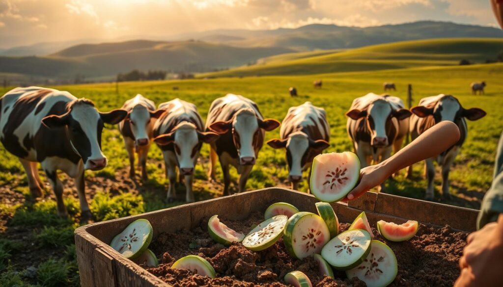 Benefits of watermelon rinds for cows in livestock diet