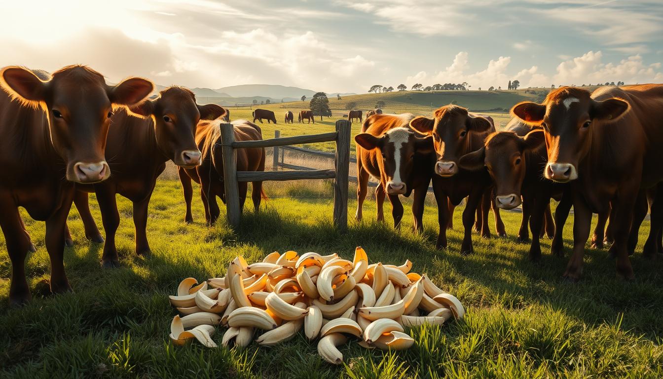 can cows eat banana peels