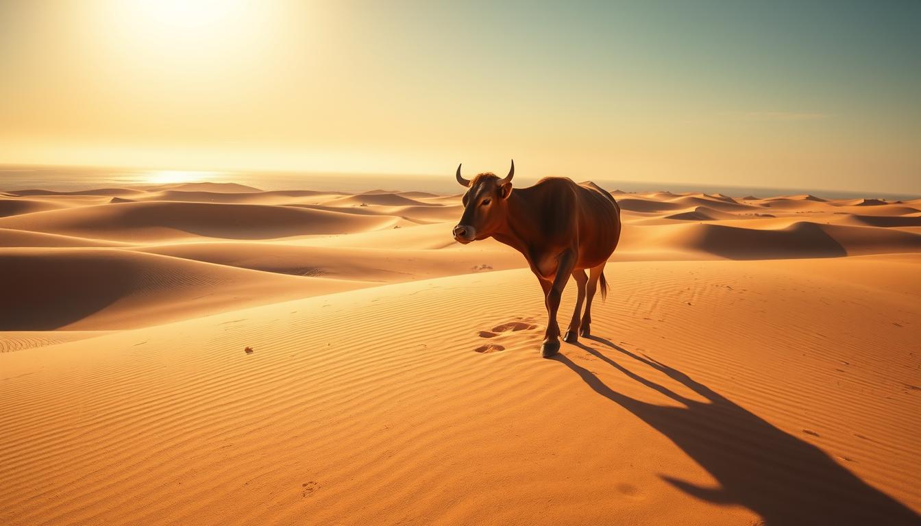 do cows have trouble walking on sand deserts