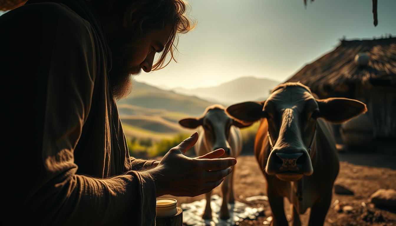 who discovered milking a cow